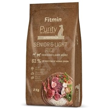 Fitmin dog Purity Rice Senior&Light Venison&Lamb - 2 kg - Granule pro psy