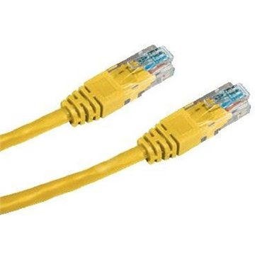 Datacom CAT5E UTP žlutý 0.25m - Síťový kabel