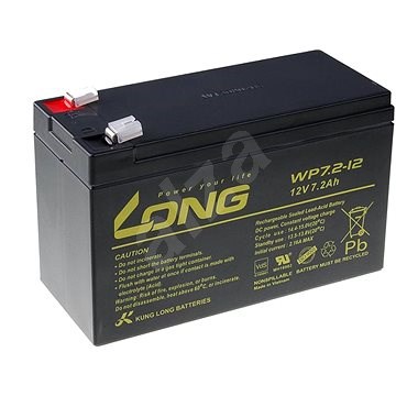 Long 12V 7.2Ah olověný akumulátor F2 (WP7.2-12 F2) - Baterie pro záložní zdroje