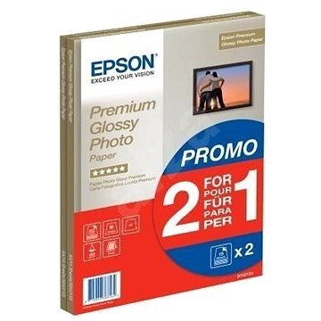 Epson Premium Glossy Photo A4 15 list + druhé balení papíru zdarma - Fotopapír