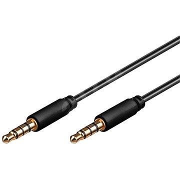 PremiumCord 4-pólový jack M 3.5 -> jack M 3.5, 0.5m - Audio kabel
