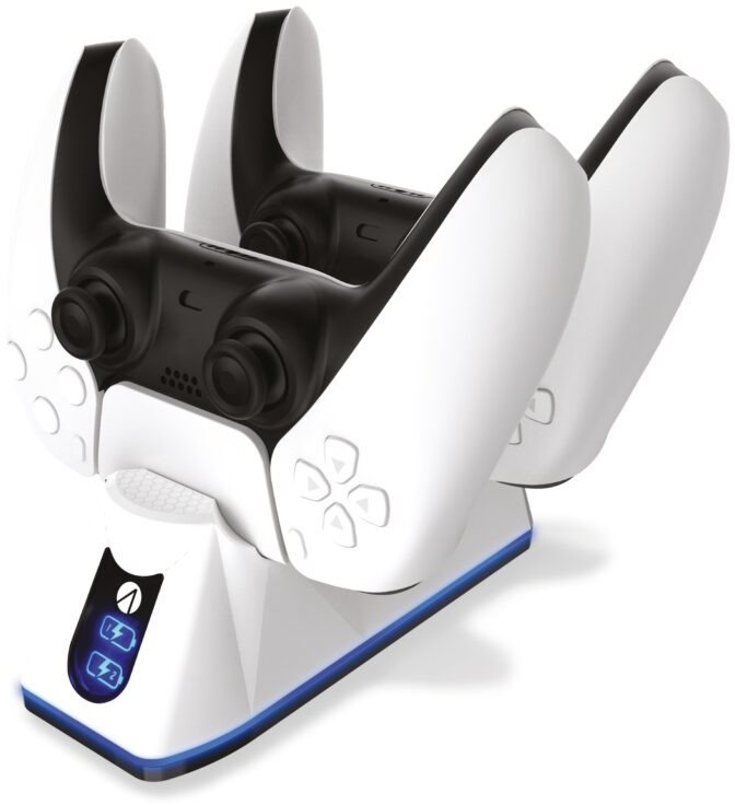 STEALTH Twin Charging Dock + Play and Charge Cable - White - PS5...