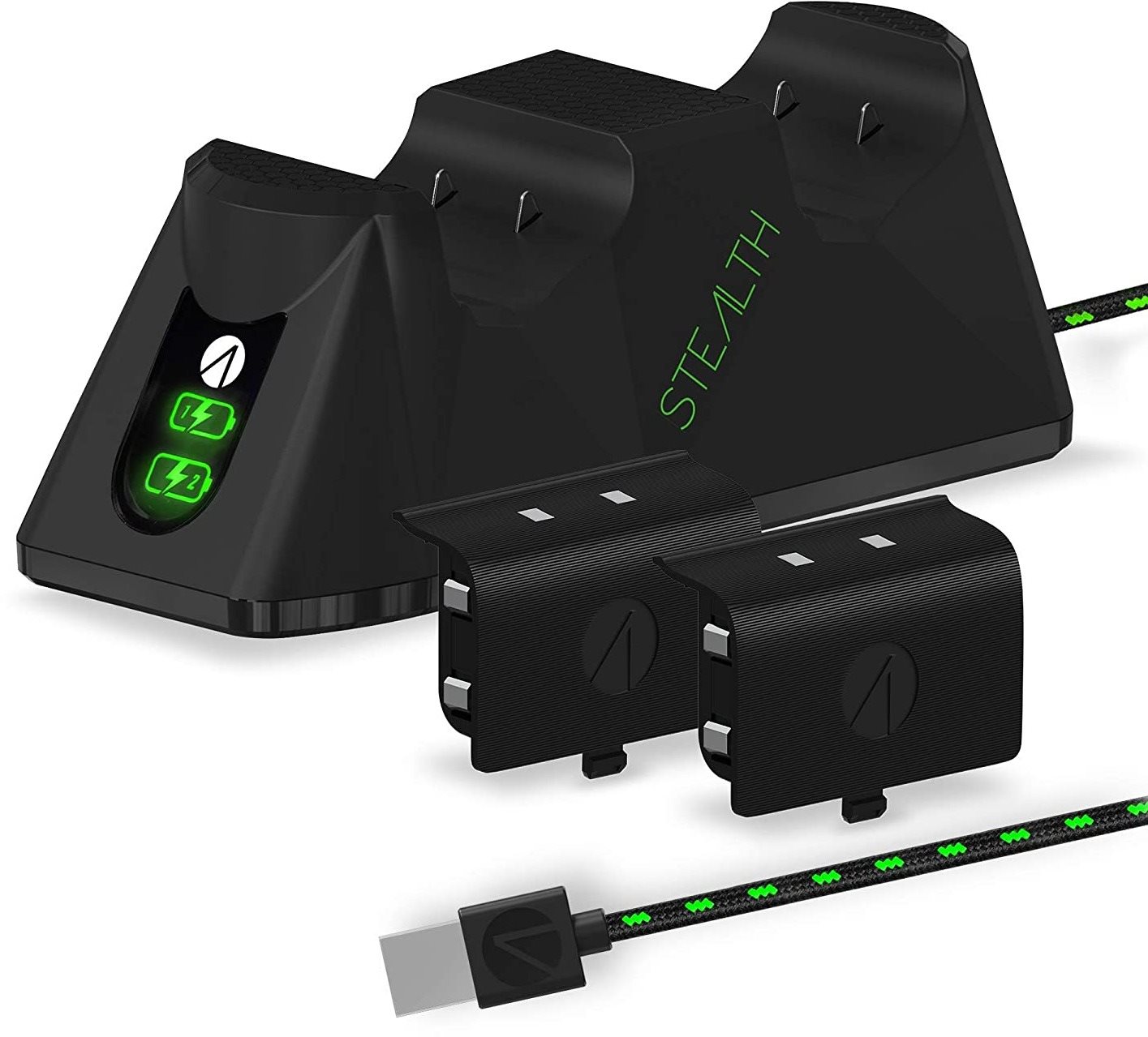 STEALTH Twin Charging Dock + Battery Packs - Black - Xbox Charging...
