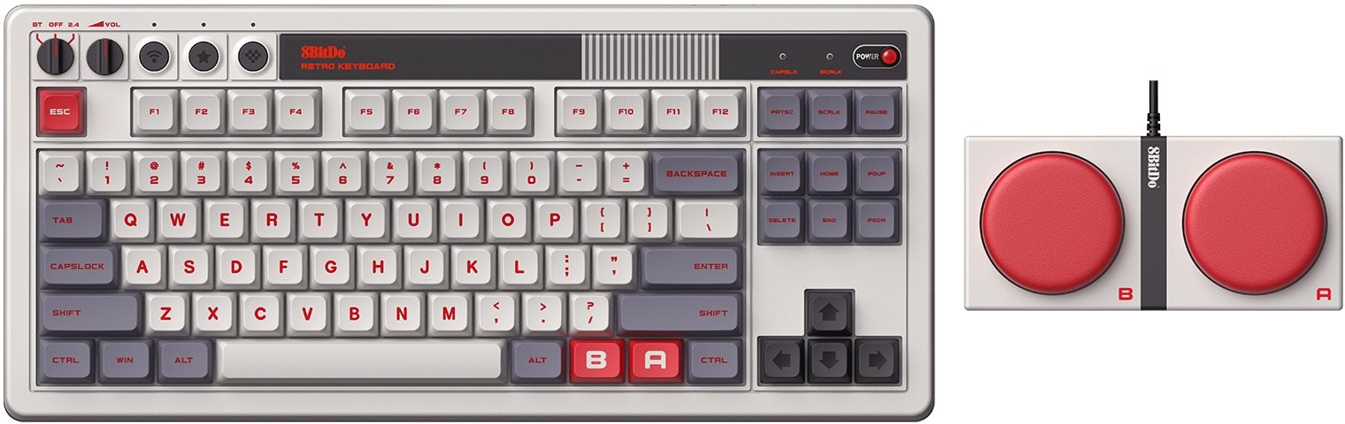 8BitDo Retro Mechanische Tastatur (N Edition) + Dual Super Buttons...
