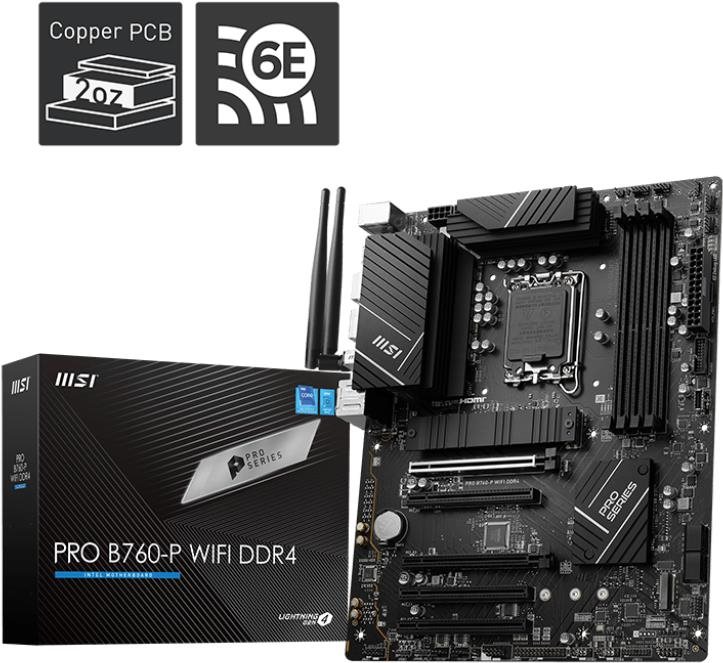 MSI PRO B760-P WIFI DDR4 Alaplap
