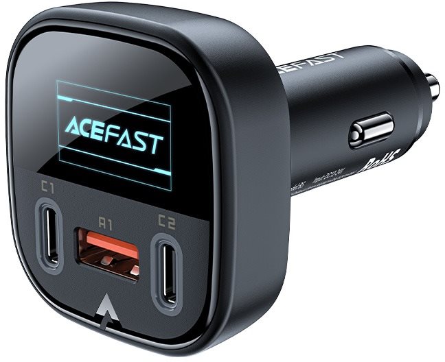 ACEFAST Ultimate Car Charger (2× USB-C + USB-A) 100 W OLED Display...