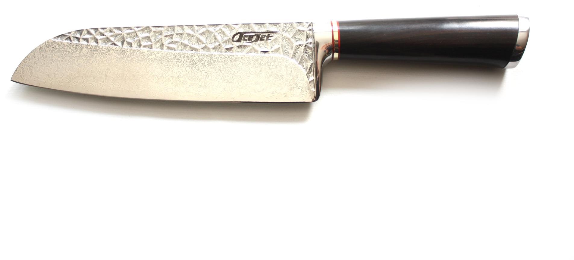 ACEJET Hammerman Ebony SanMai Santoku Konyhakés