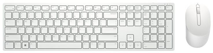 Dell Pro KM5221W fehér - UK (QWERTY) Billentyűzet+egér szett