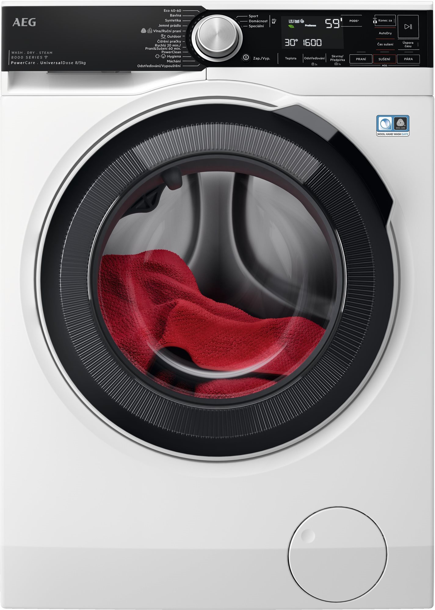 AEG 8000 PowerCare UniversalDose LWR85865OC Parná práčka so sušičkou