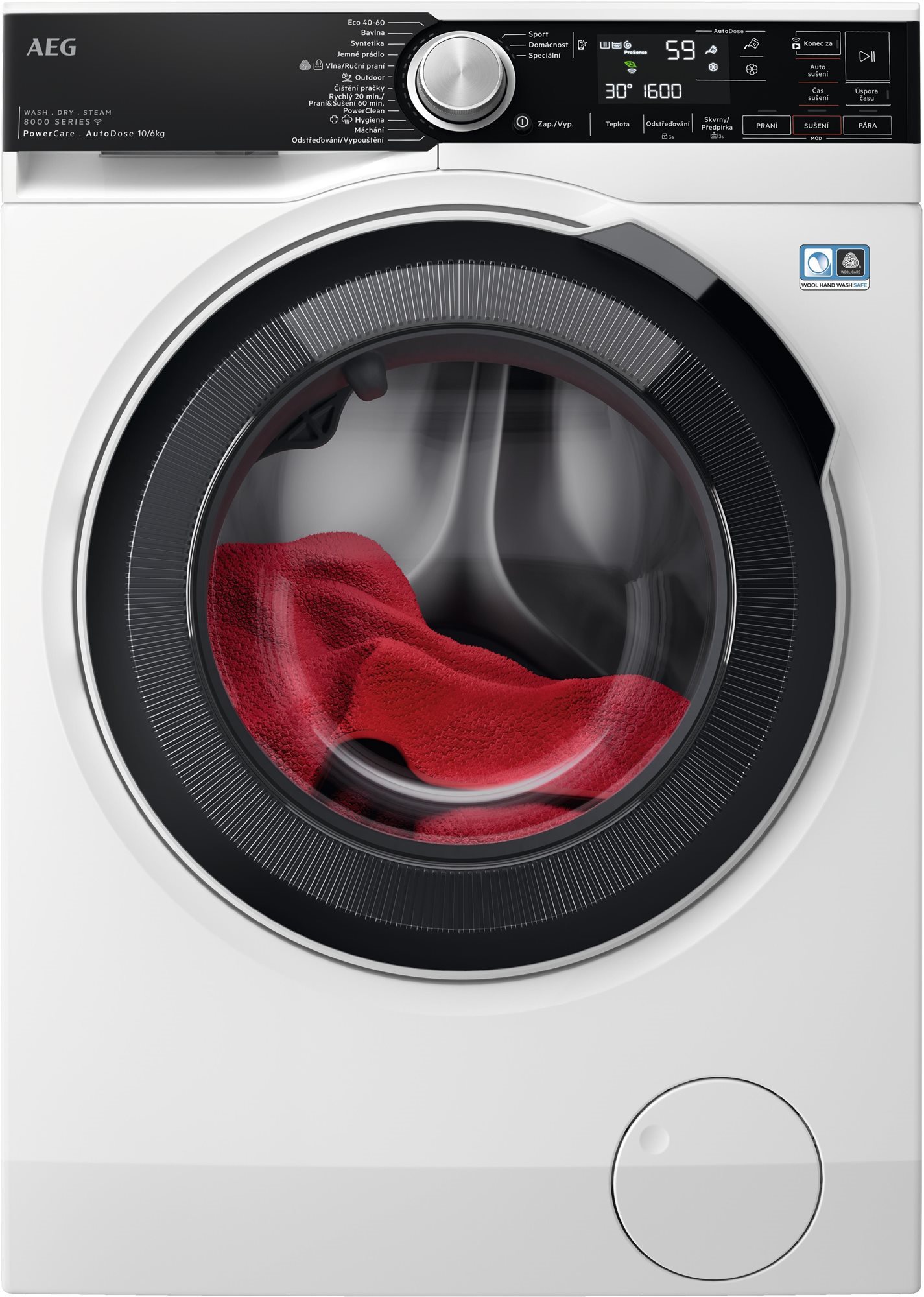 AEG 8000 PowerCare AutoDose LWR85165AC Parná práčka so sušičkou