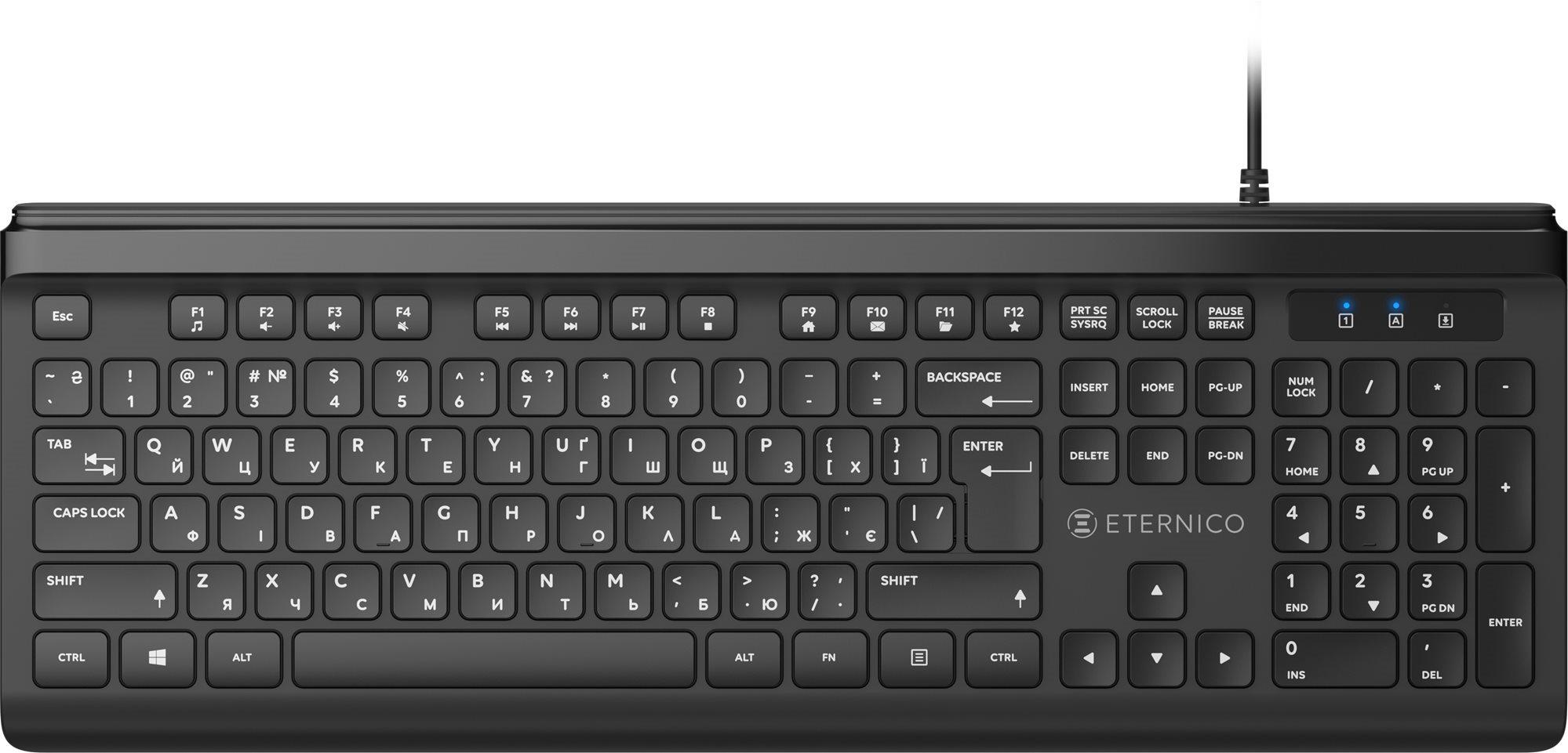 Eternico Home Keyboard Wired KD2020 schwarz - UA Tastatur