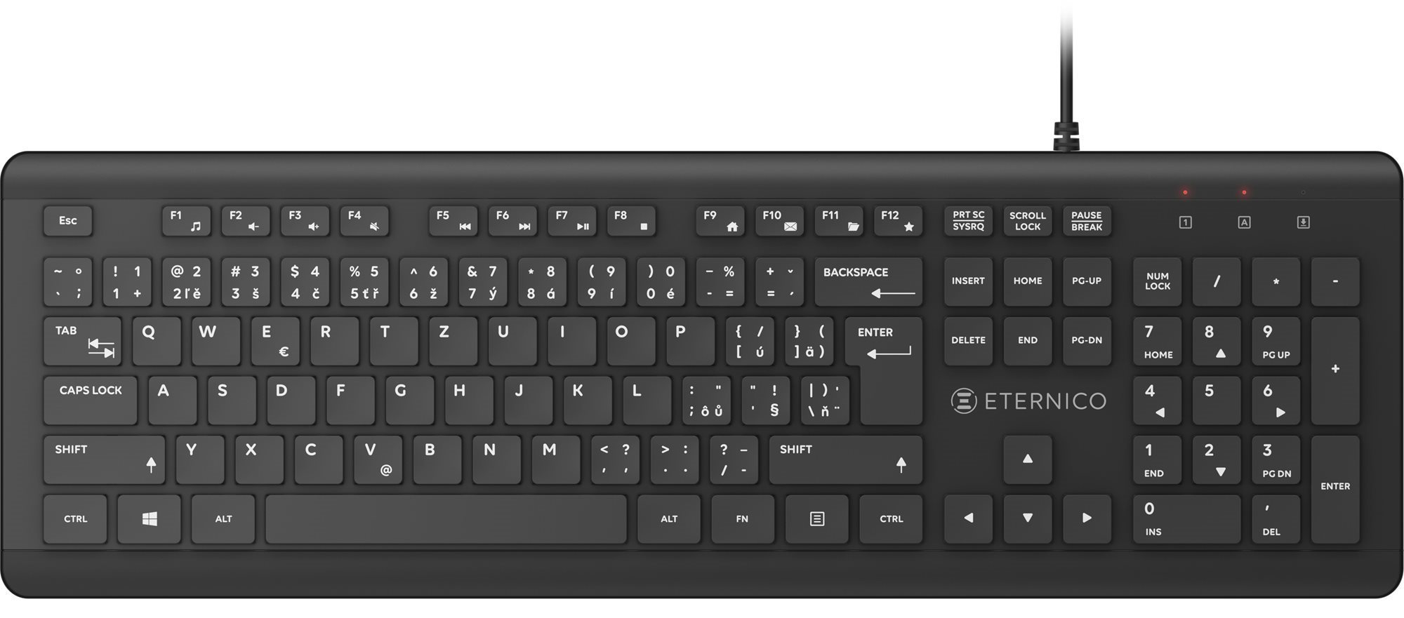 Eternico Pro Keyboard Wateproof IPX7 KD2050 čierna – CZ/SK Klávesnica