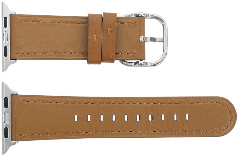 Eternico Leather for Apple Watch 42mm / 44mm / 45mm brown Watch Strap