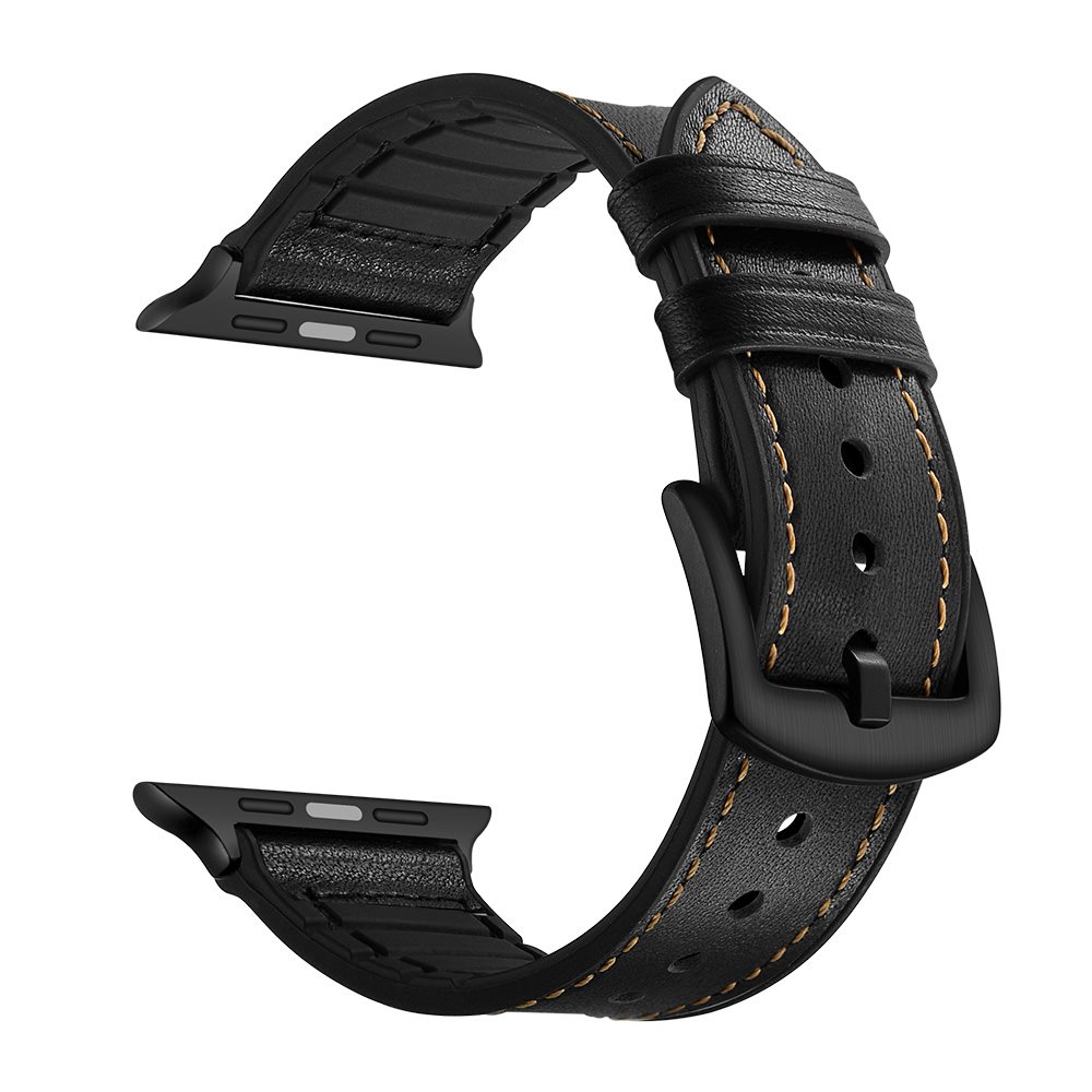 Eternico Leather and Silicone Band pour Apple Watch 42mm / 44mm /...