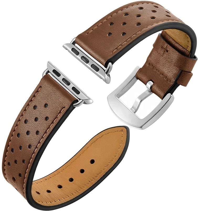 Eternico Leather Band for Apple Watch 42mm / 44mm / 45mm brown...