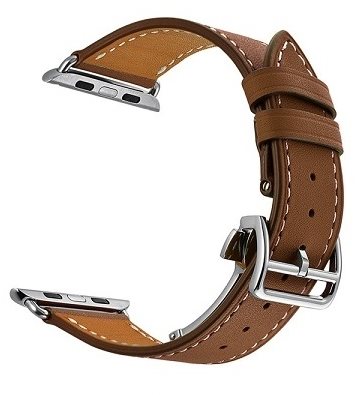 Eternico Leather Strap for Apple Watch 42mm / 44mm / 45mm brown...