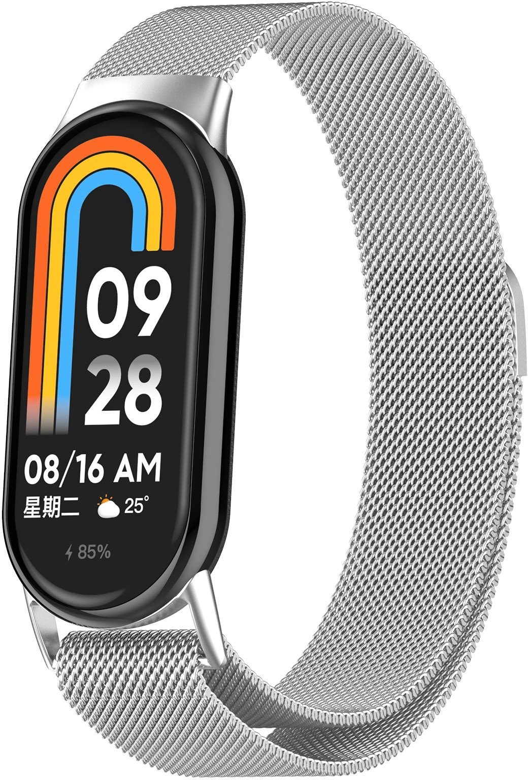 Eternico Elegance Milanese für Xiaomi Smart Band 8 silber Armband