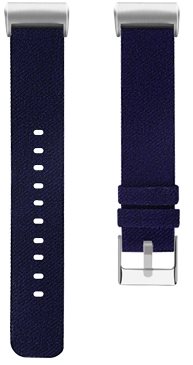 Eternico Fitbit Charge 3 / 4 Canvas Midnight Blue (Small) Watch Strap
