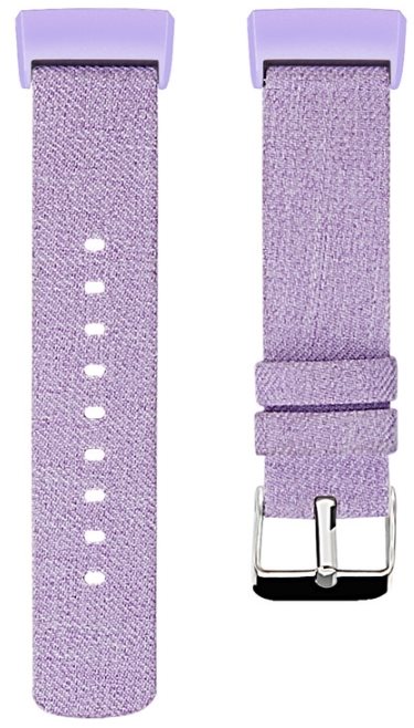 Eternico Fitbit Charge 3 / 4 Canvas Violet (Small) Watch Strap