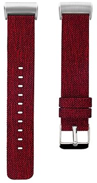 Eternico Fitbit Charge 3 / 4 Canvas Red (Large) Watch Strap