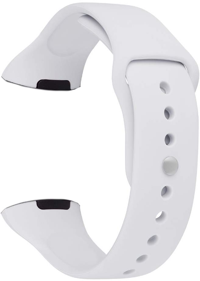 Eternico Fitbit Charge 3 / 4 Silicone White (Small) Watch Strap
