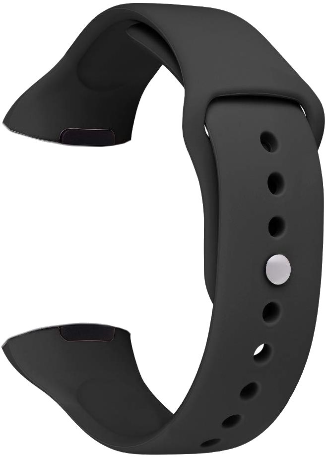 Eternico Fitbit Charge 3 / 4 Silicone Black (Small) Watch Strap