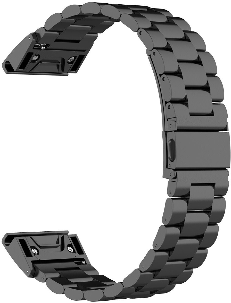 Eternico Stainless Steel Band Quick Release 20mm Black Watch Strap