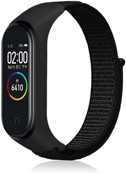 Eternico Nylon Black for Mi Band 3 / 4 Watch Strap