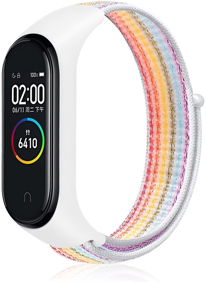 Eternico Nylon Rainbow for Mi Band 3 / 4 Watch Strap