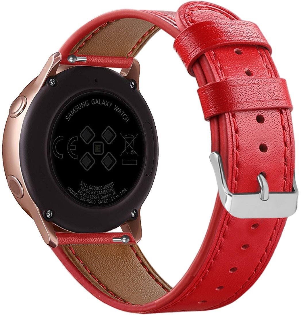Eternico Leather Band universal Quick Release 20mm red Watch Strap