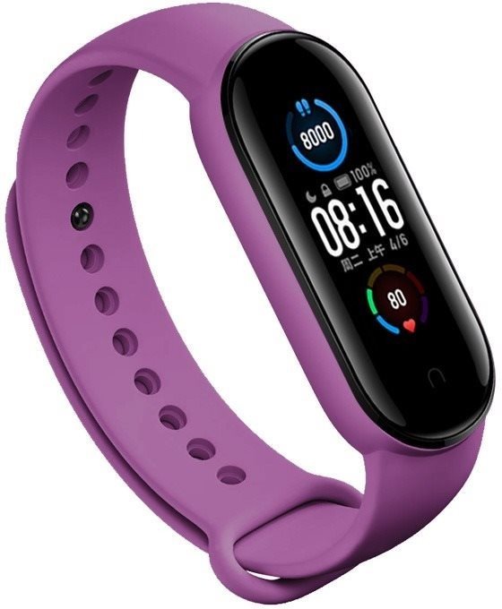 Eternico Silicone Purple for Mi Band 5 / 6 Watch Strap