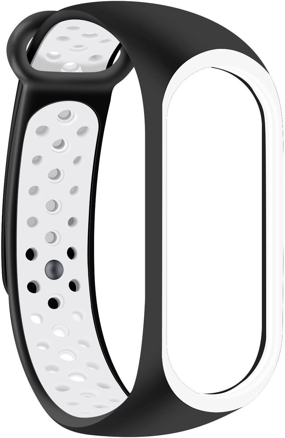 Eternico Sporty Solid Black and White for Xiaomi Mi Band 5 and 6...