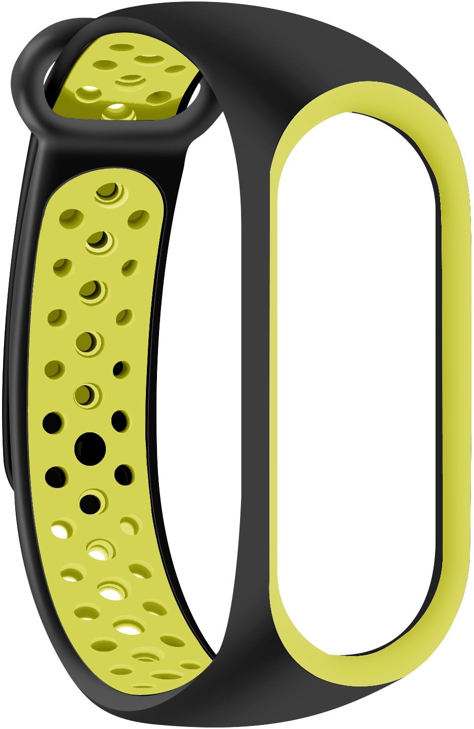 Eternico Sporty for Xiaomi Mi band 5 and 6 Solid Black and Yellow...
