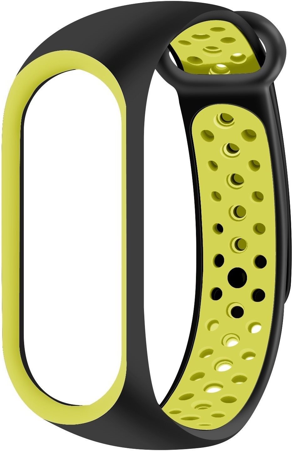 Eternico Sporty Xiaomi Mi band 5 / 6 / 7 - solid black and yellow...