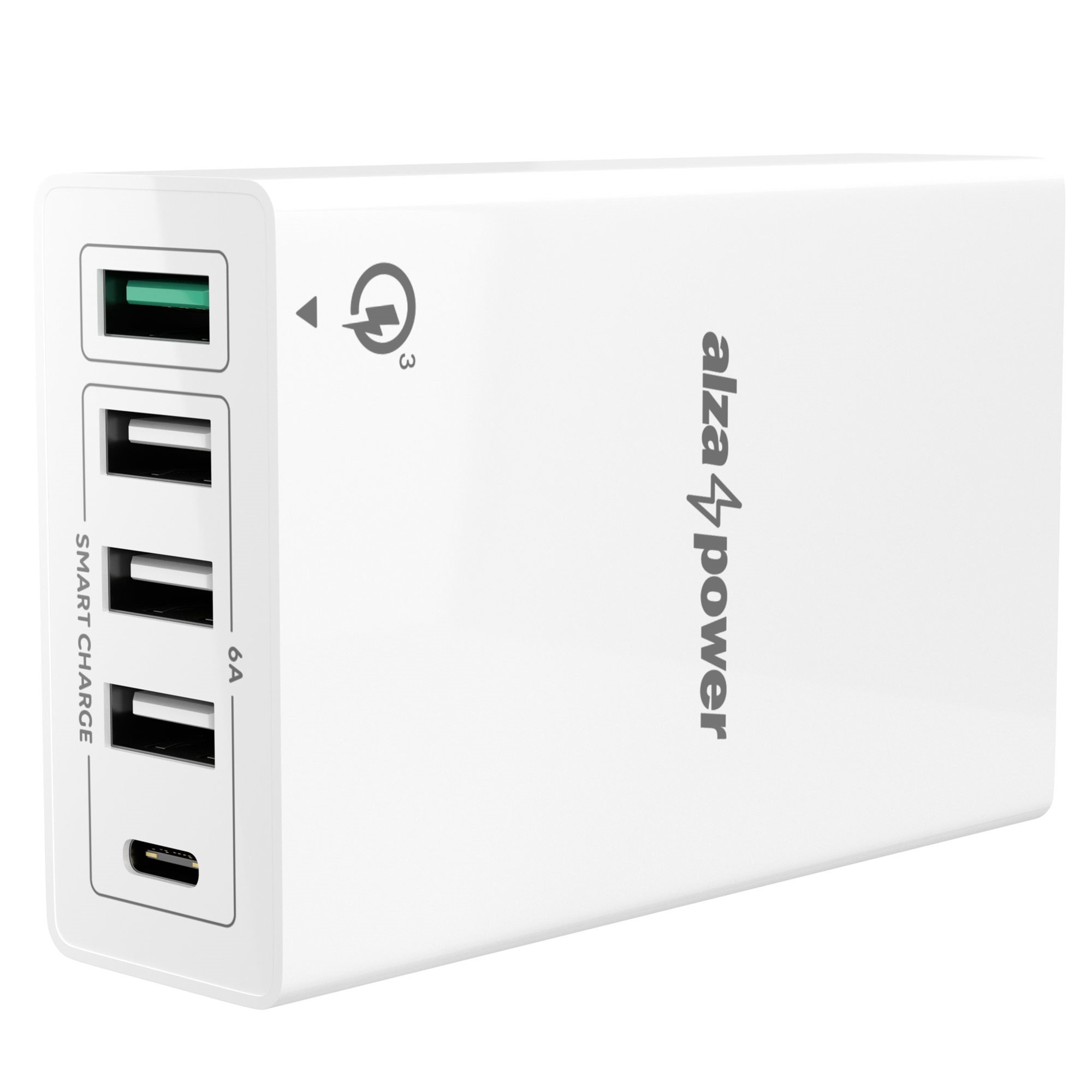 AlzaPower M5CQ Multi Charge QC3.0 White AC Adapter
