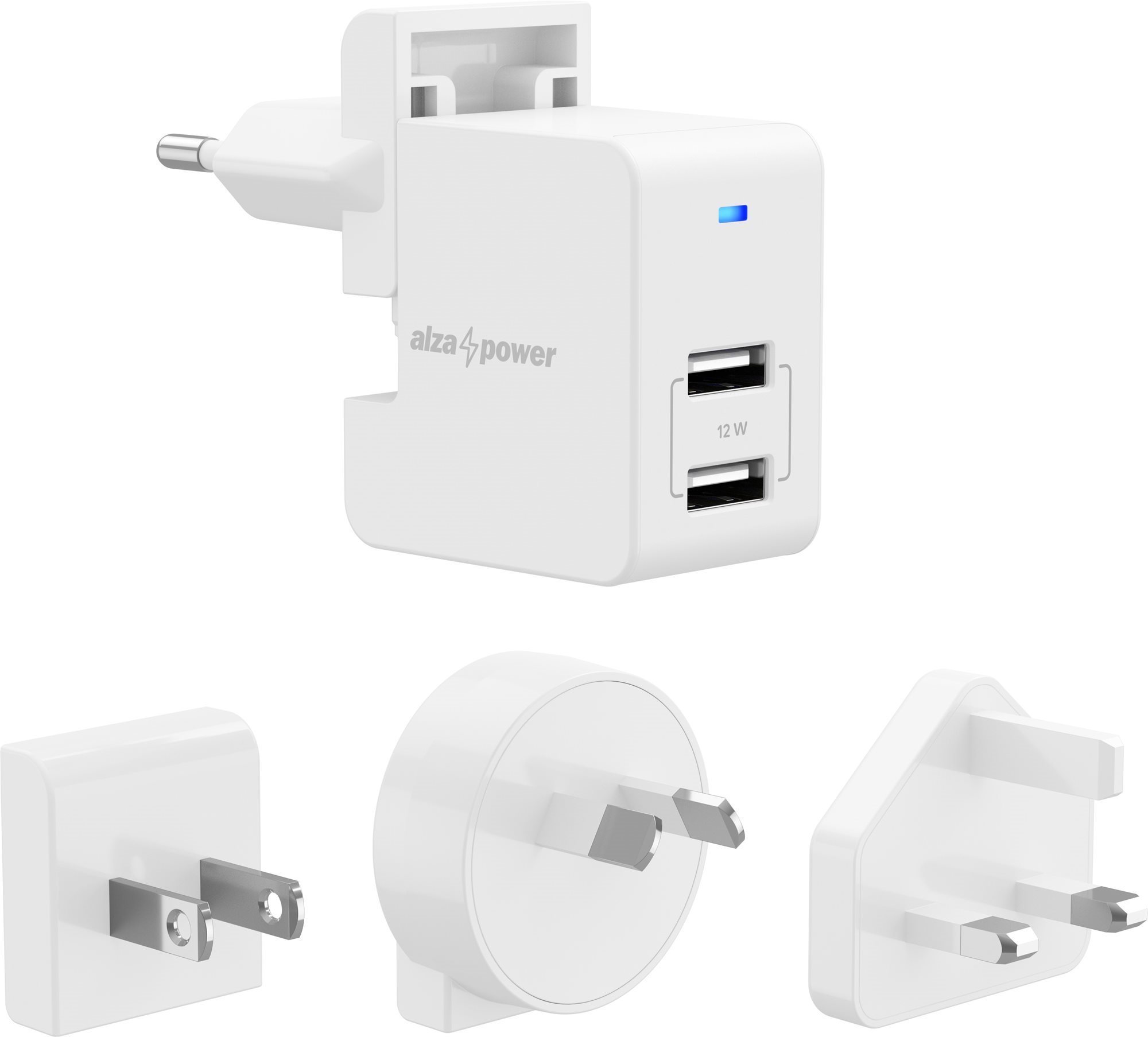 AlzaPower Travel Charger T100, White AC Adapter