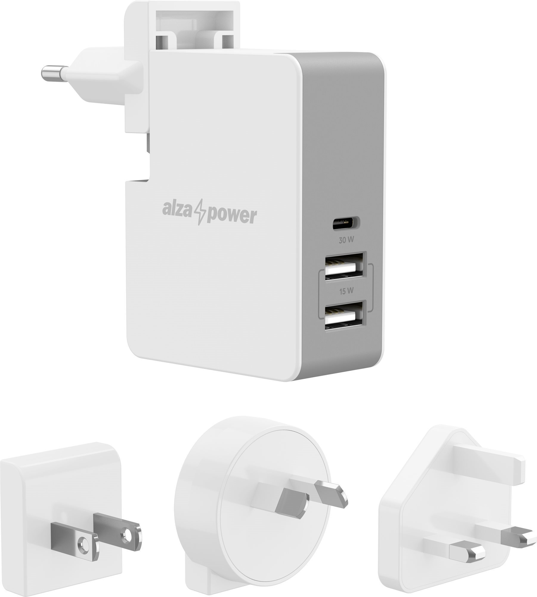 AlzaPower Travel Charger T300 White AC Adapter