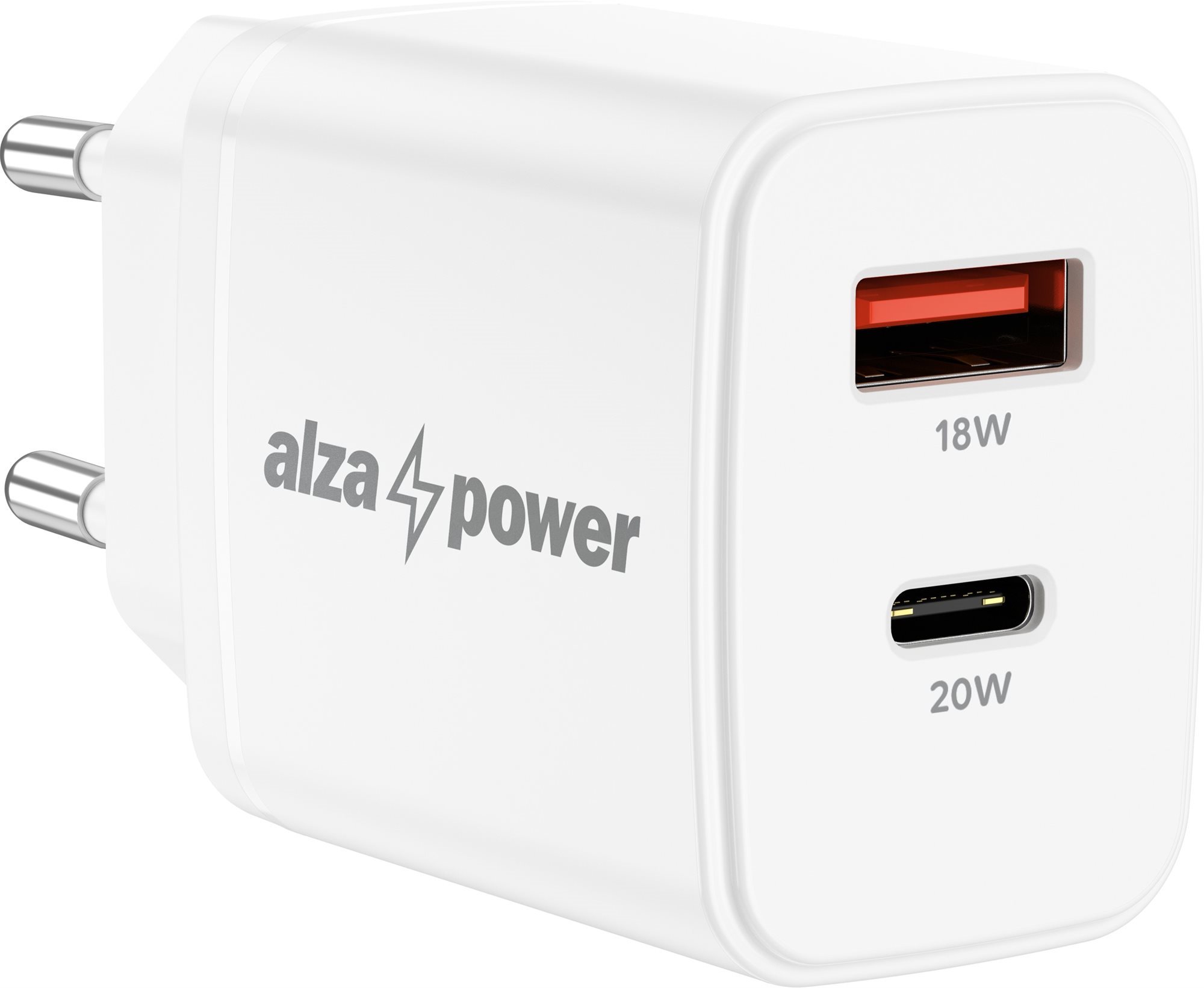 AlzaPower A101 Fast Charge 20W fehér Töltő adapter