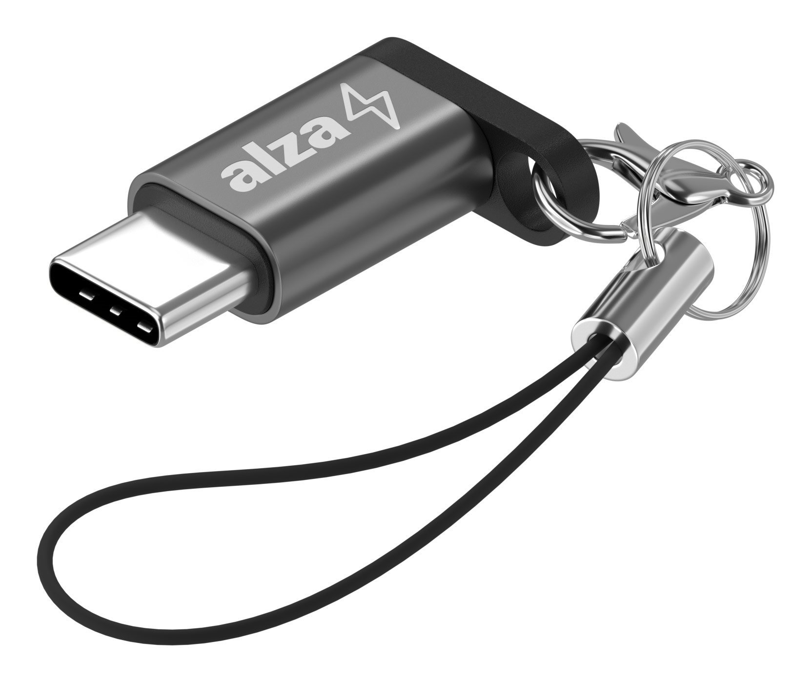 AlzaPower Keychain Micro USB - USB-C Adapter