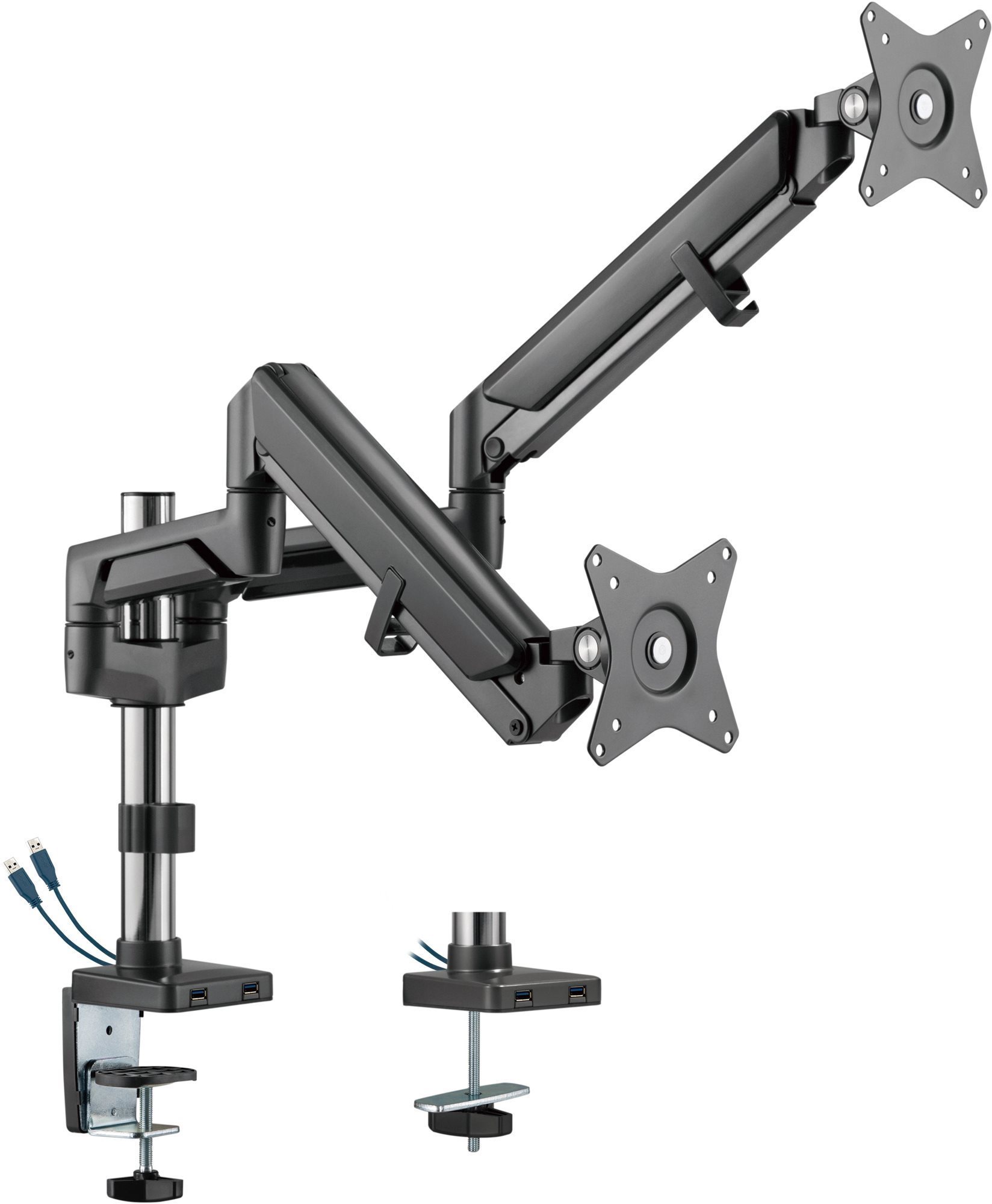 AlzaErgo Arm D125B Premium USB Space Black Monitor Arm