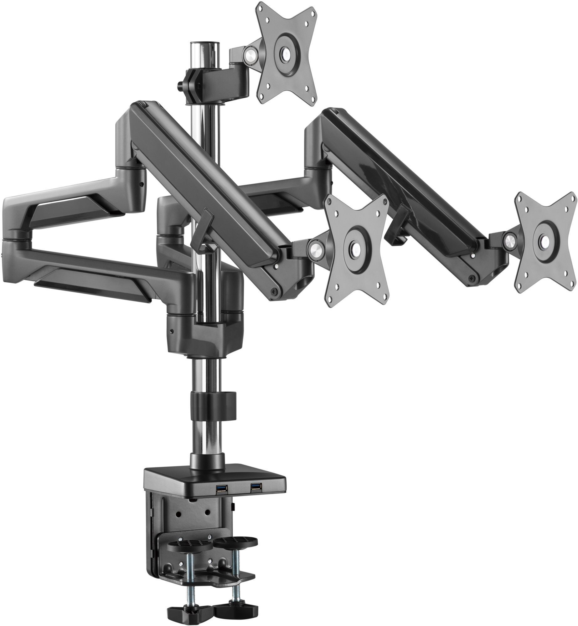 AlzaErgo Arm T130B Premium USB, schwarz Monitorhalterung