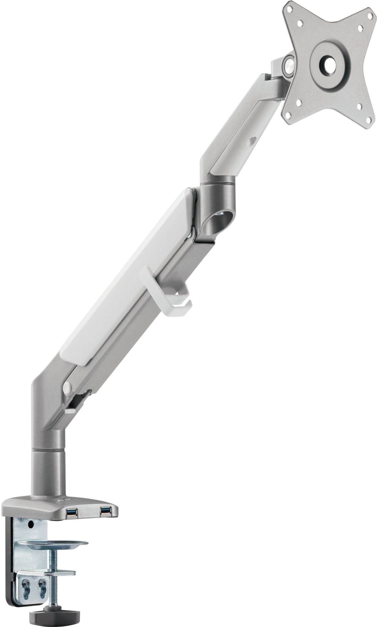 AlzaErgo Arm S215S Économiseur d'espace USB Silver Support d'écran PC