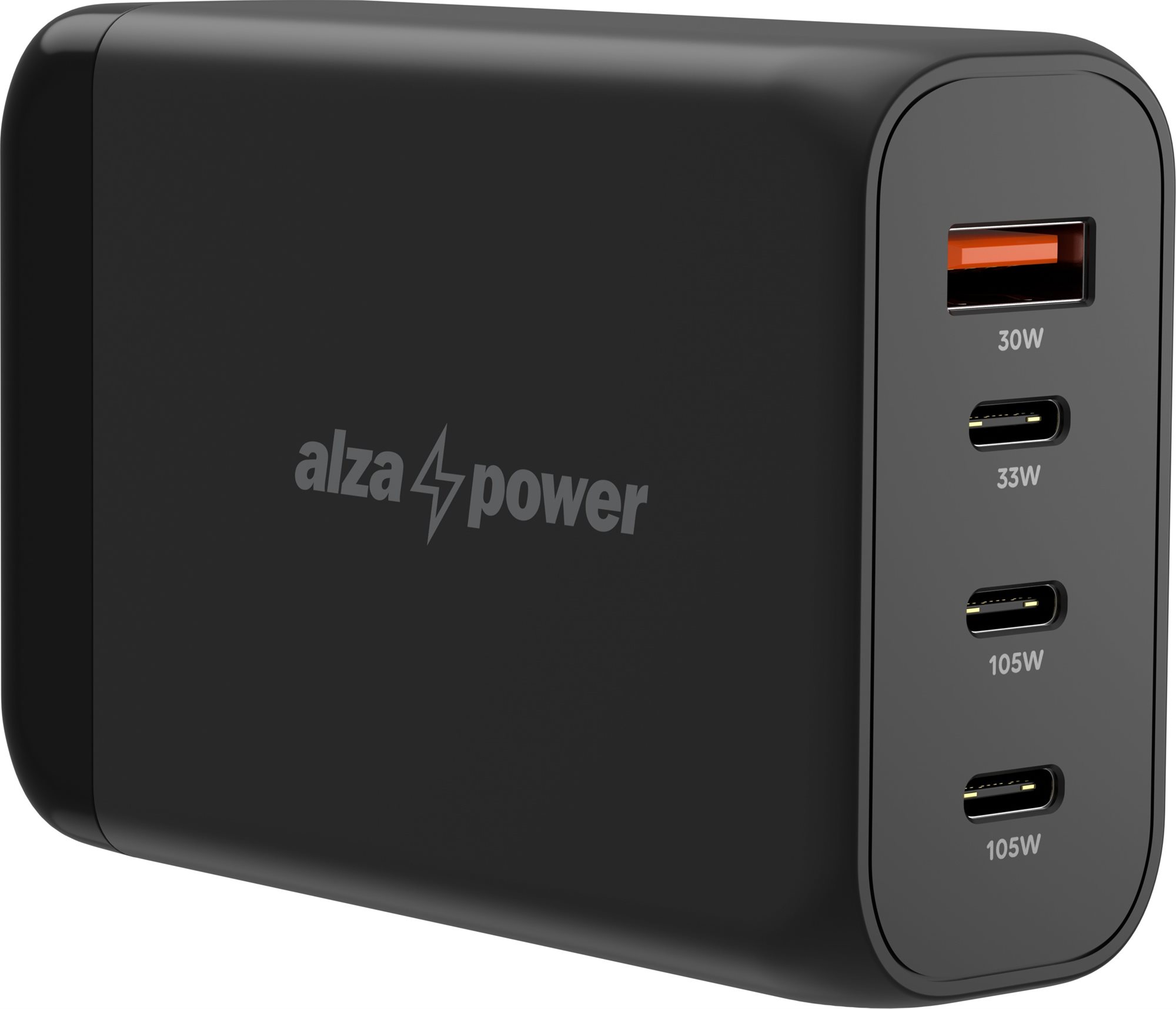 AlzaPower M420 Multi Charge Power Delivery - 130W, fekete Töltő...