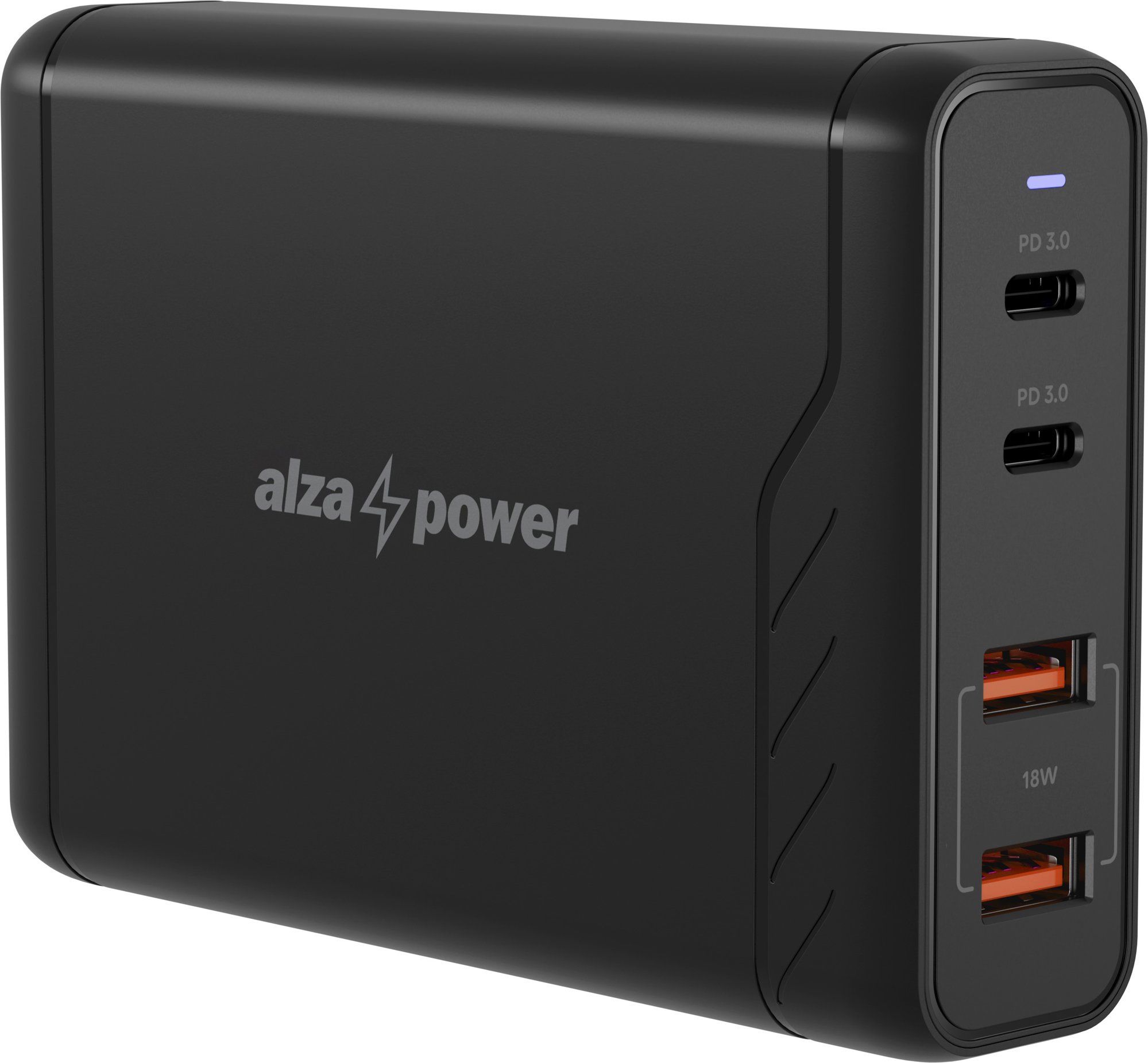 AlzaPower M300 Multi Charge Power Delivery, 100W - fekete Töltő...