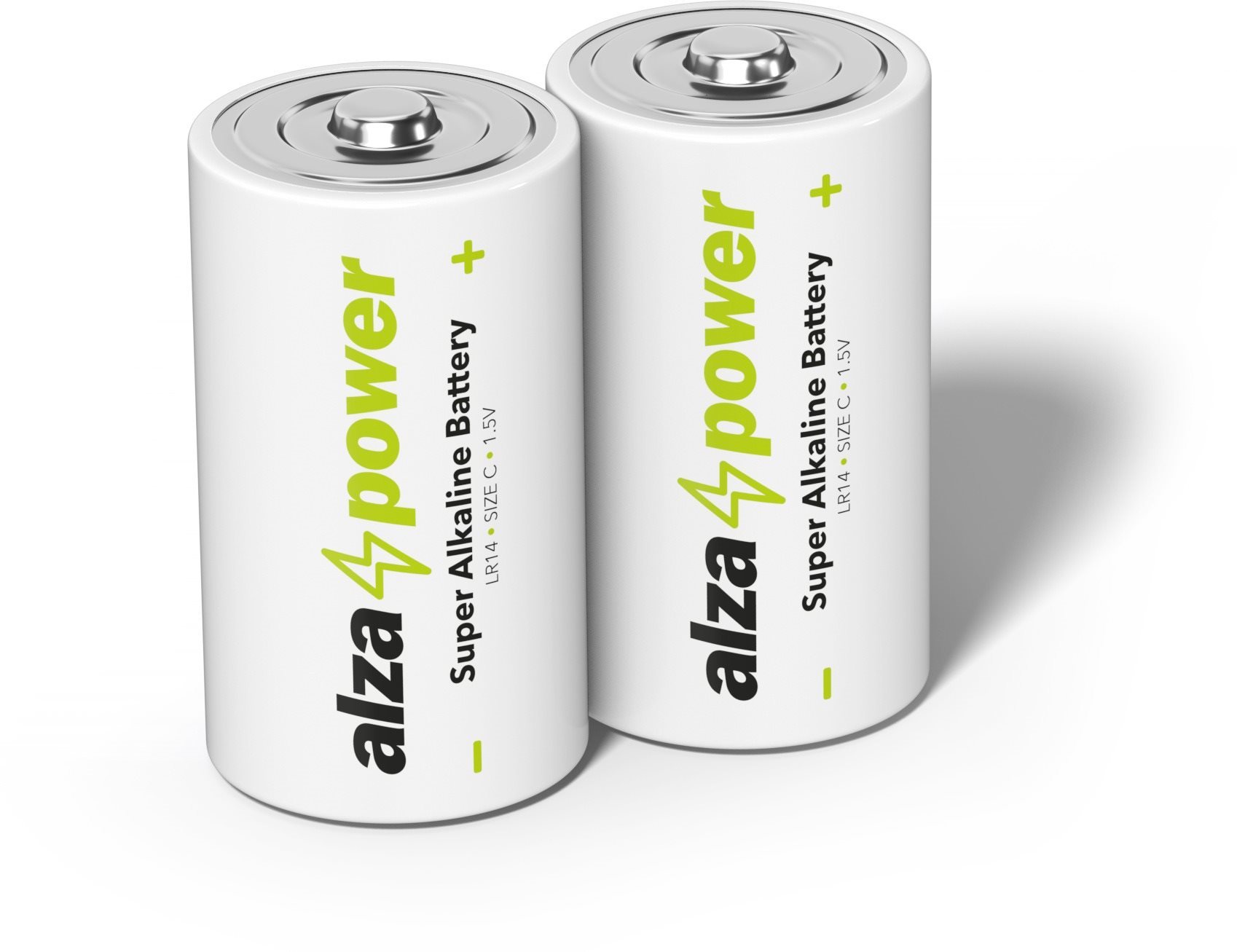 AlzaPower Super Alkaline LR14 (C), 2db Eldobható elem