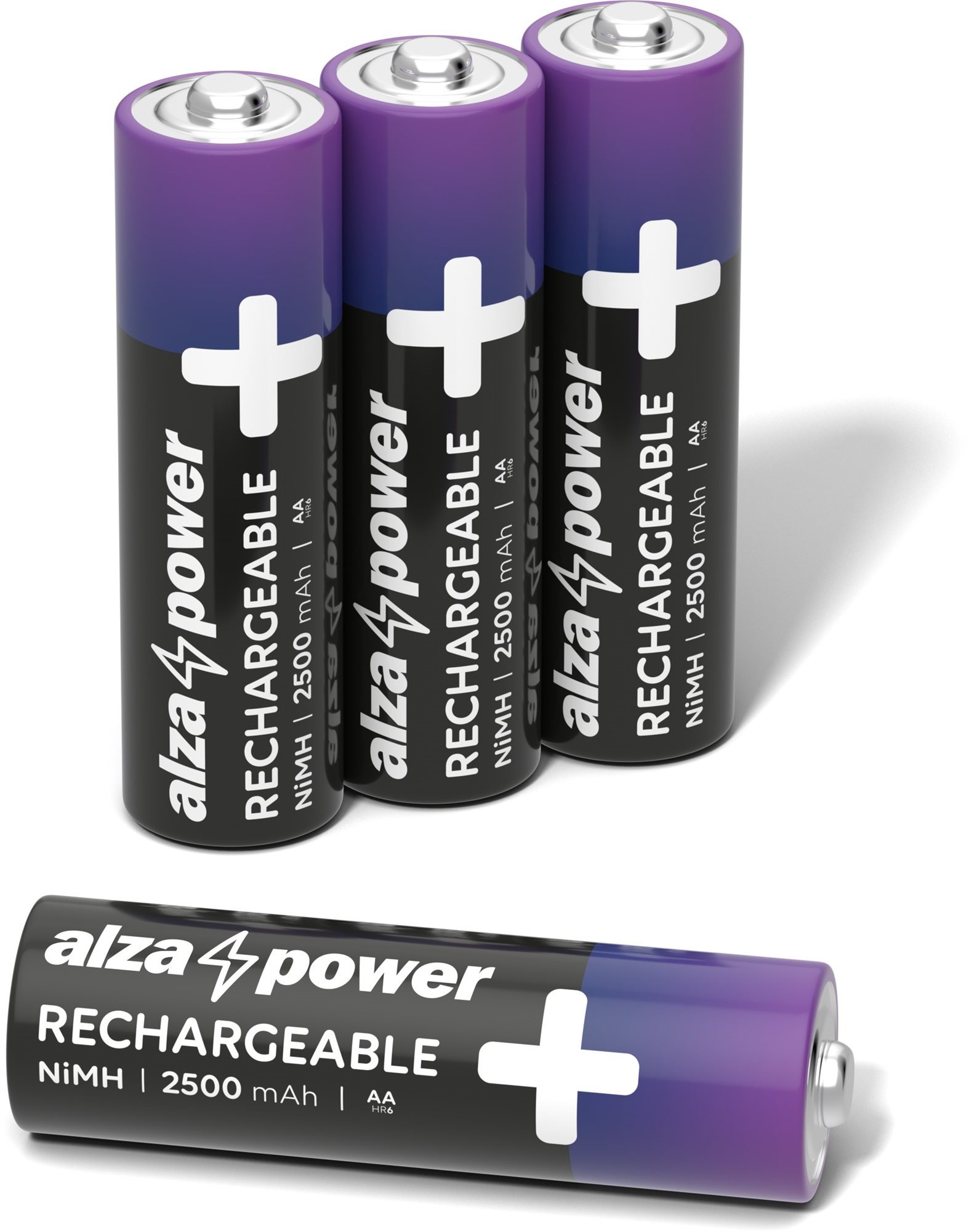AlzaPower Rechargeable HR6 (AA) - 2500 mAh - 4 Stück in Öko-Box Akku
