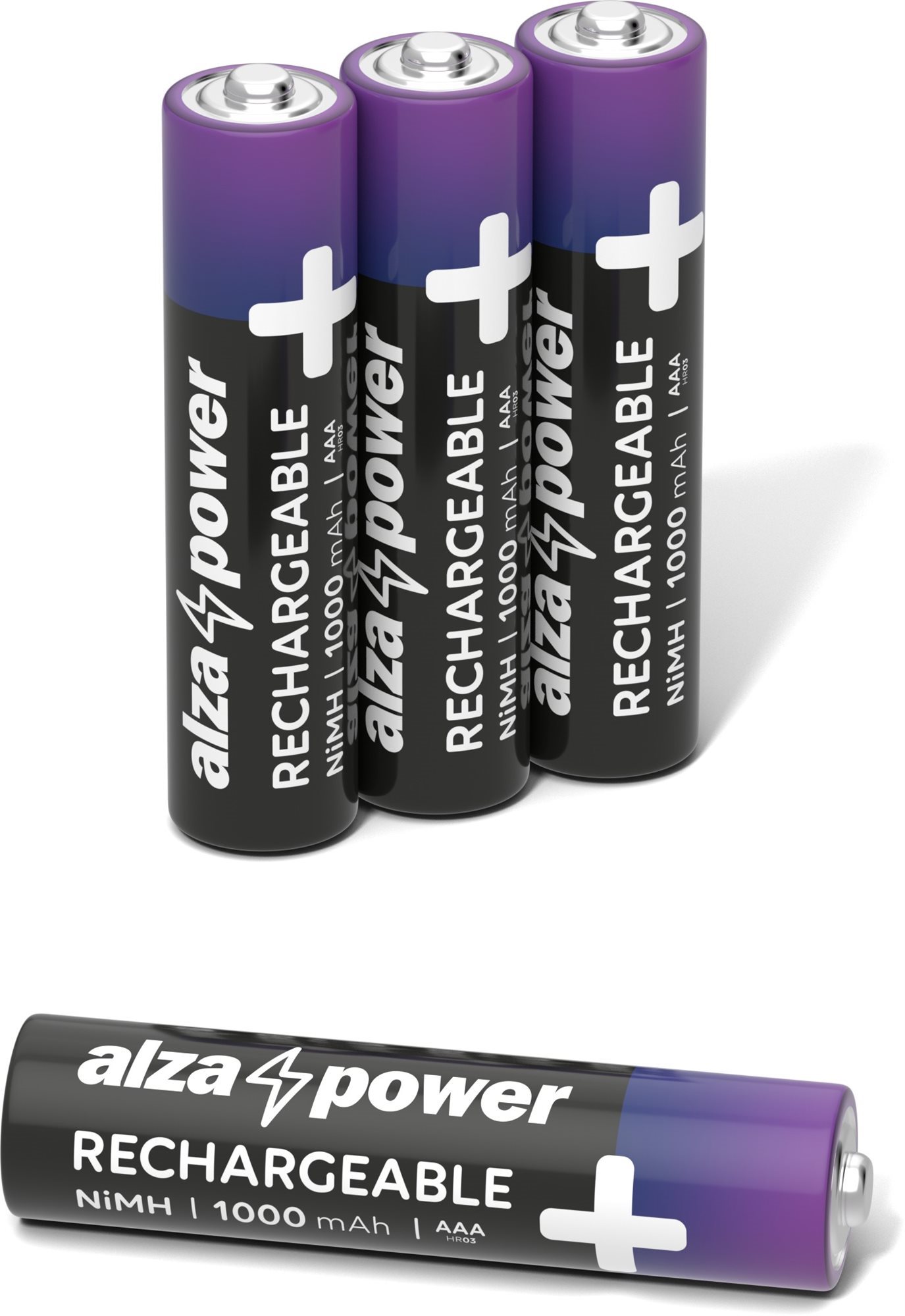AlzaPower Rechargeable HR03 (AAA) 1 000 mAh 4 ks v eko-boxe...