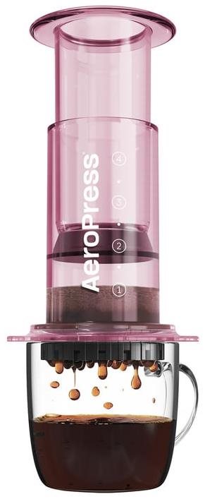 Aeropress Clear Pink Ručný kávovar