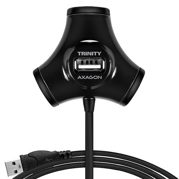 AXAGO HUE-X3B TRINITY čierny USB hub
