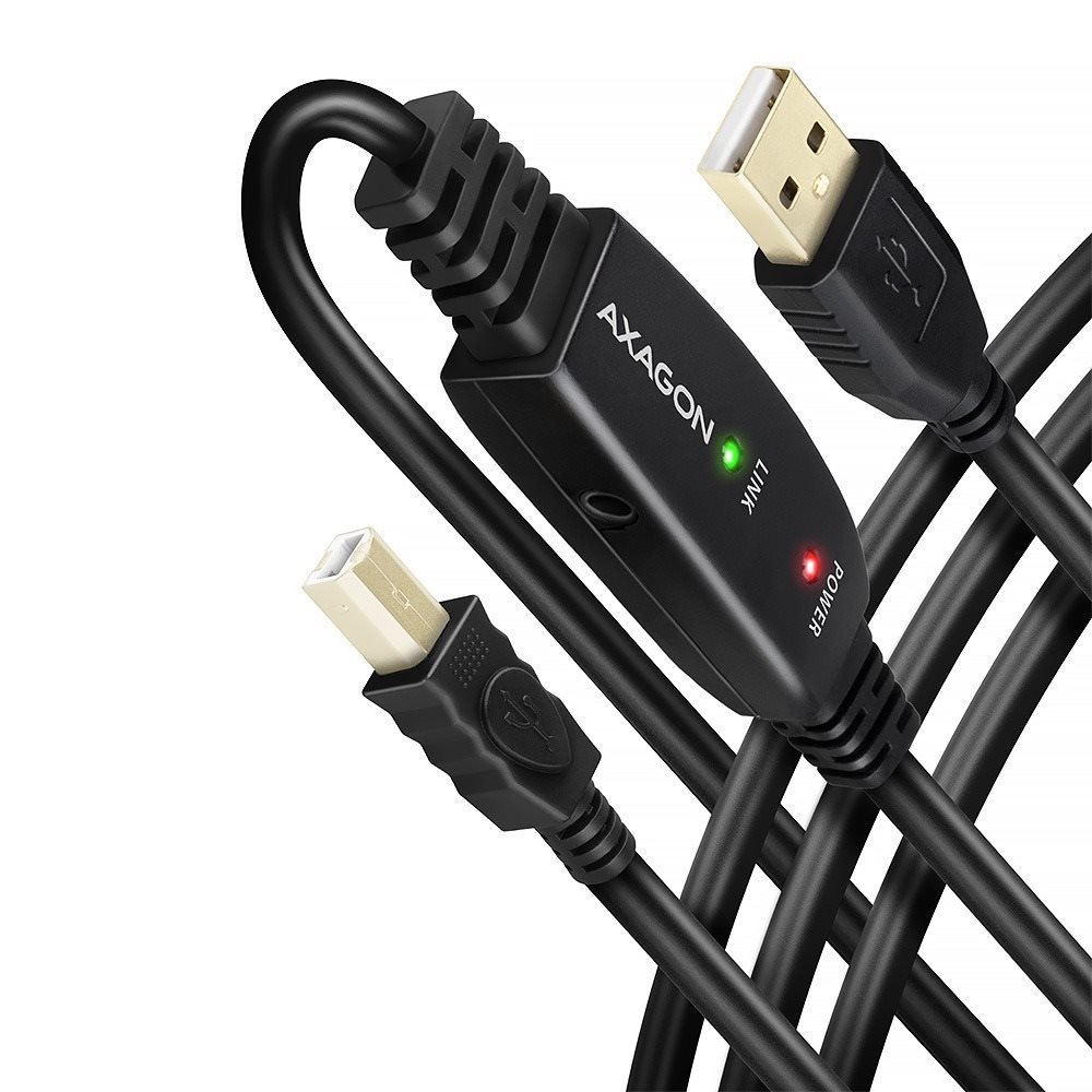 AXAGON ADR-220B USB 2.0 active connecting/repeater cable USB-A ->...